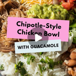 Chipotle-style Chicken Bowl With Guacamole