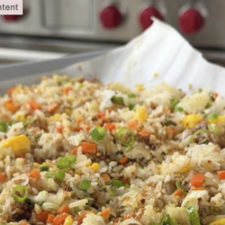 Mom's sheet pan Benihana fried rice