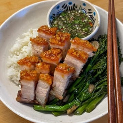 Crispy Pork Belly With Thai Chili Dipping Sauce