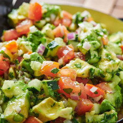 Tomato, Avocado, And Cucumber Salad