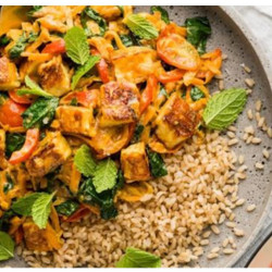 My Food Bag's cheat's haloumi and spinach curry
