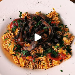 Crispy Miso Mushrooms With Harissa Pasta