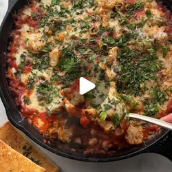 Cheesy White Bean Tomato Bake