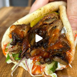 Mushroom Shawarma Wrap