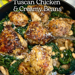 Tuscan Braised Chicken With Cavolo Nero &amp; Creamy Beans