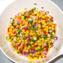 Sweetcorn And Red Pepper Salsa/garnish