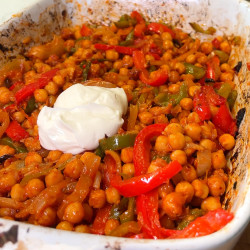Chickpea And Pepper Bake