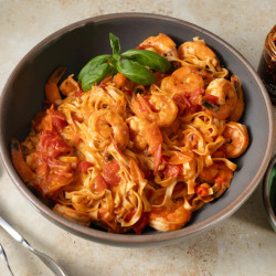30-minute Sweet &amp; Spicy Burst Tomato Noodles With Shrimp