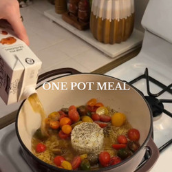 Garlic Herb Boursin Orzo With Sausage