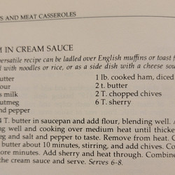 Ham in Cream Sauce