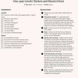 One-pan Greek Chicken and Risoni (Orzo)