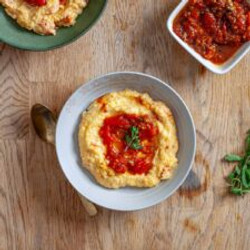 Cheesy Polenta With Roasted Tomatoes