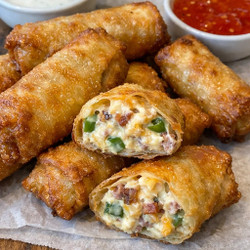 Mini Jalapeño Popper Egg Rolls (3 Ways: Air Fryer, Baked &amp; Fried)