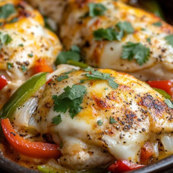 Cheesy Baked Fajita Chicken