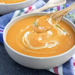 Vegan Carrot Ginger Sweet Potato Soup