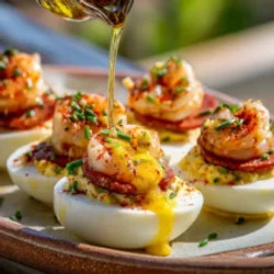 Seafood Boil Sauce Deviled Eggs
