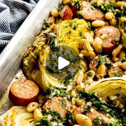 Cabbage And Sausage Sheet Pan Dinner