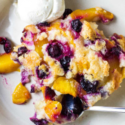 Peach And Blueberry Cobbler