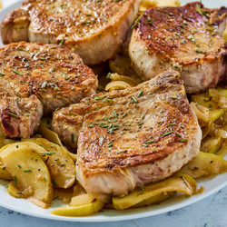 Apple Rosemary Pork Chops