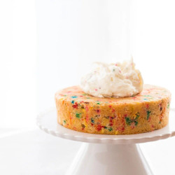 single confetti six inch cake