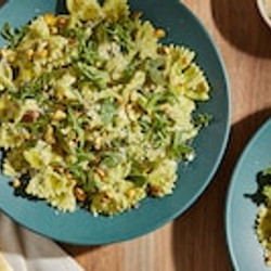 Farfalle With Lemony Arugula And Pistachio Sauce