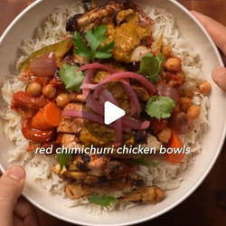 Red Chimichurri Chicken Bowls