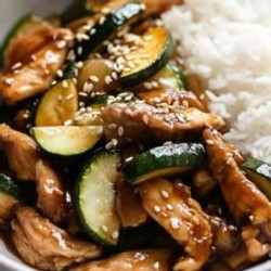 Ponzu Zucchini Stir Fry With Chicken