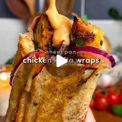 Sheet Pan Chicken Kefta Wraps