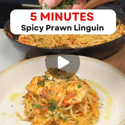 Spicy Prawn Linguine