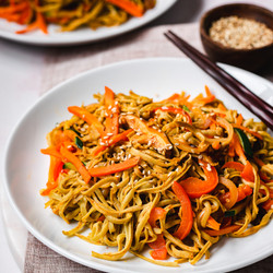 Spicy Edamame Noodles (vegan, Gluten-free)