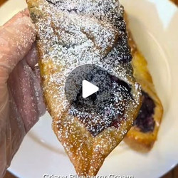Blueberry Cream Rice Paper Danish