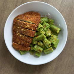 Creamy Broccoli Rigatoni With Crispy Pecorino Chicken
