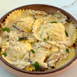 Creamy Mushroom Ravioli