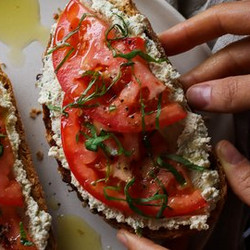 Chive &amp; Onion Whipped Tofu Toast