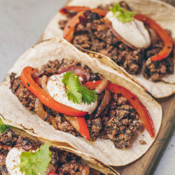 Black Bean Taco "meat" Tacos