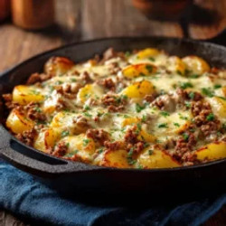 One Pan Creamy Meat And Potato Skillet