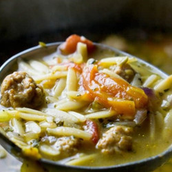 Italian Sausage Tomato Orzo Soup