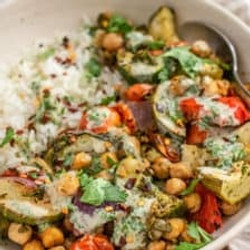 Sheet Pan Roasted Garlic &amp; Herb Chickpeas