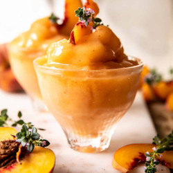Frozen Peach Rosé Slushy