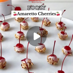 Boozy Amaretto Cherries