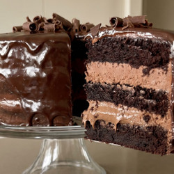 Dark Chocolate Mousse Cake