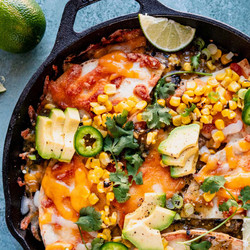 Salsa Verde Enchilada Skillet