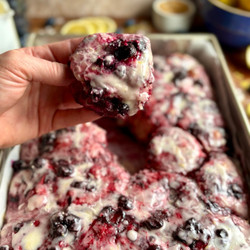 Lemon Blueberry Pull-apart Sourdough Focaccia