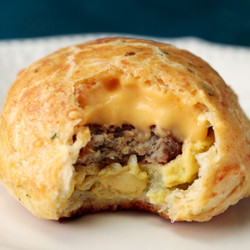 Sausage, Egg And Cheese Stuffed Biscuits