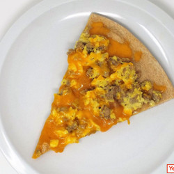 Turkey Sausage And Scrambled Egg Breakfast Pizza