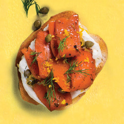 Vegan Smoked Salmon And Cream Cheese Open Sandwich