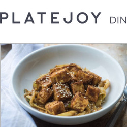 Peanut Sesame Zucchini Noodle Crispy Tofu