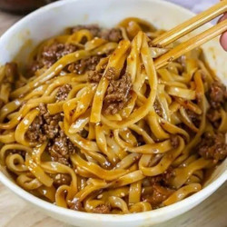 Ground Beef Mongolian Noodles