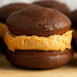 Chocolate Peanut Butter Buttercream Whoopie Pies