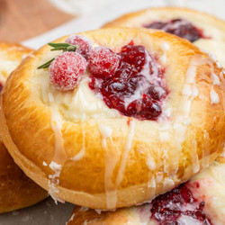 Orange Cranberry Cheesecake Brioche Buns